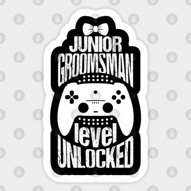 Junior Groomsman Level Unlocked Sticker by Tesszero